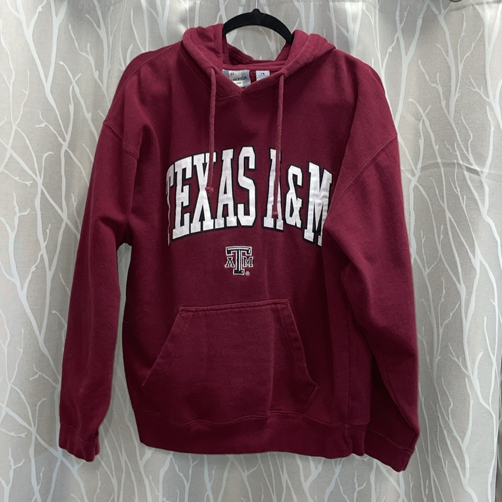 J. America Size L Men's Texas A&M University Hoodie Sweatshirt